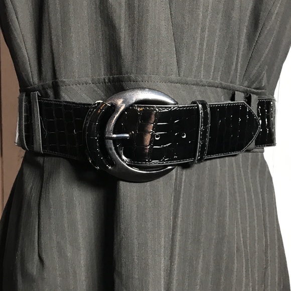 Classy Antonio Melani Pinstriped Belted Dress - Picture 4 of 8